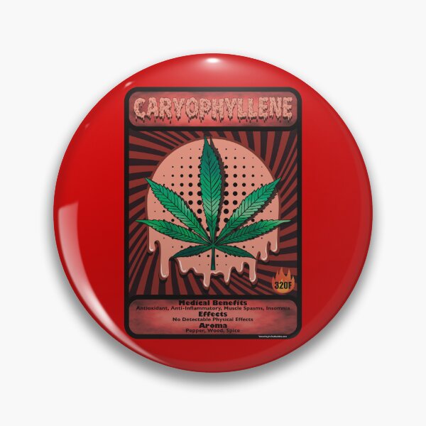 Item preview, Cannabis terpene Caryophyllene medical benefits and effects trading card style designed and sold by YomeHayin.