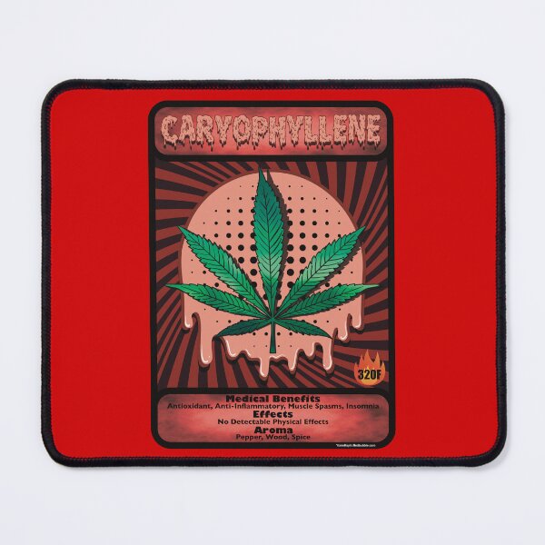 Item preview, Cannabis terpene Caryophyllene medical benefits and effects trading card style designed and sold by YomeHayin.