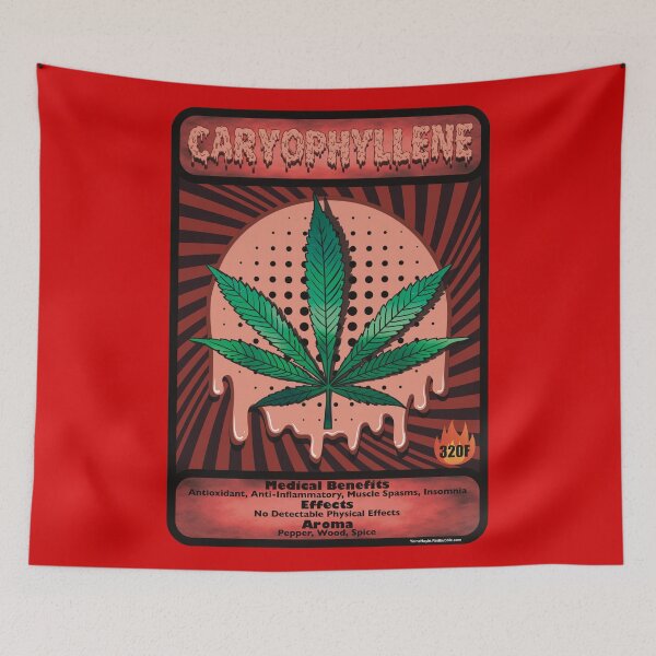 Item preview, Cannabis terpene Caryophyllene medical benefits and effects trading card style designed and sold by YomeHayin.