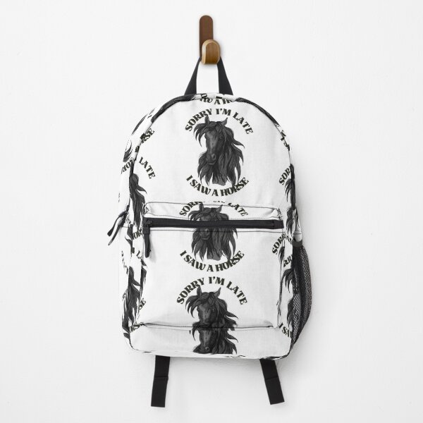 Artikelvorschau, Pferdeliebhaber Geschenk! Tut mir leid, dass ich zu spät bin, ich habe ein Pferd gesehen! Tierliebhaber-Design! Braunes Designmuster entworfen und verkauft von PressPixel.
