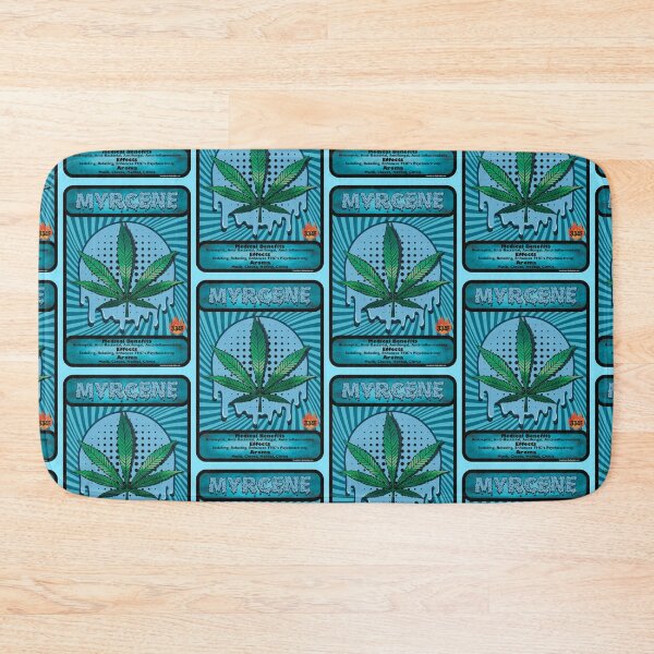 Item preview, Cannabis terpene Myrcene medical benefits and effects trading card style designed and sold by YomeHayin.