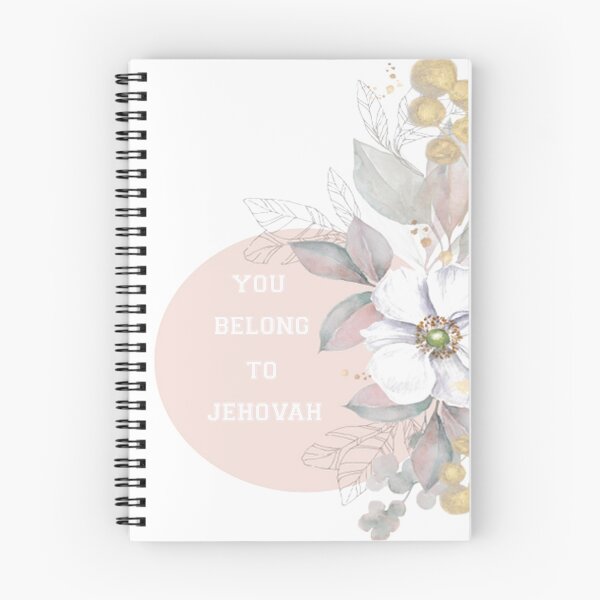 Item preview, You Belong to Jehovah (Floral) Spiral Notebook designed and sold by crafts-gift.