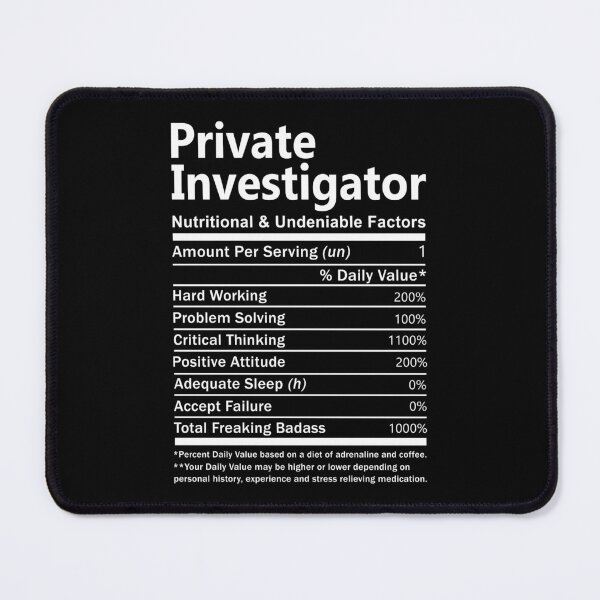 Item preview, Private Investigator T Shirt - Nutritional And Undeniable Factors Gift Item Tee designed and sold by watkinsmat.
