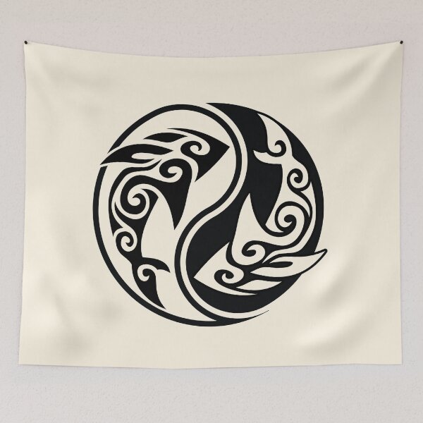 Item preview, Tribal Shark Yin Yang Design designed and sold by blackdogshop.