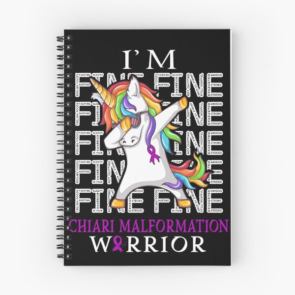 Item preview, Unicorn Chiari Malformation Warrior I'm Fine Chiari Malformation Awareness designed and sold by Hatjar.