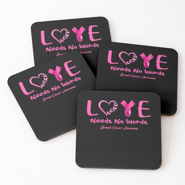 Item preview, Breast Cancer Awareness - Love Needs No Words - Support Breast Cancer Gifts designed and sold by Aaron309.