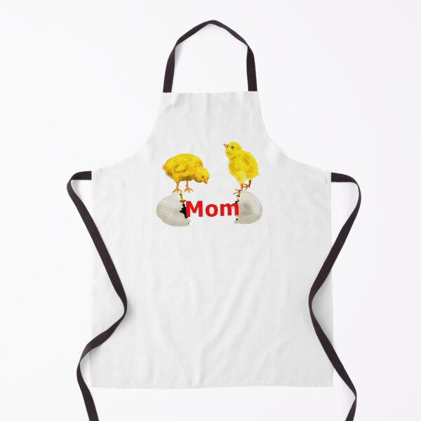 Item preview, Mom text with Two Chicks and Cracked Egg Shell designed and sold by VerdeDoodleDuck.