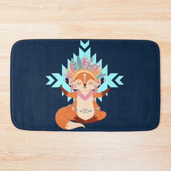 Item preview, Meditation Fox Totem Boho Feathers designed and sold by Holisticfox.