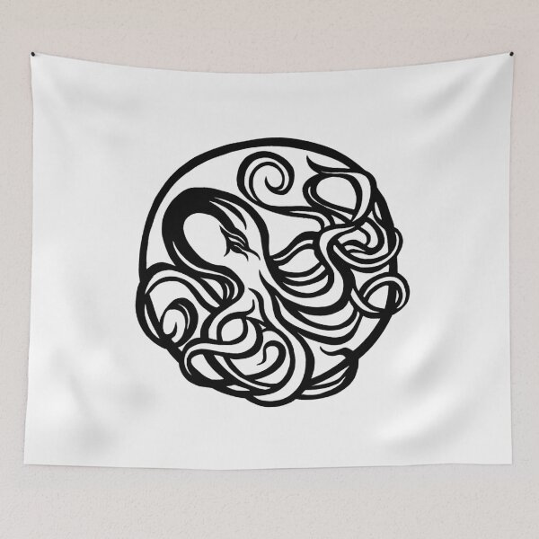 Item preview, Octopus Circle | Kraken Design designed and sold by Monochromatics by Corie Mae Dark.