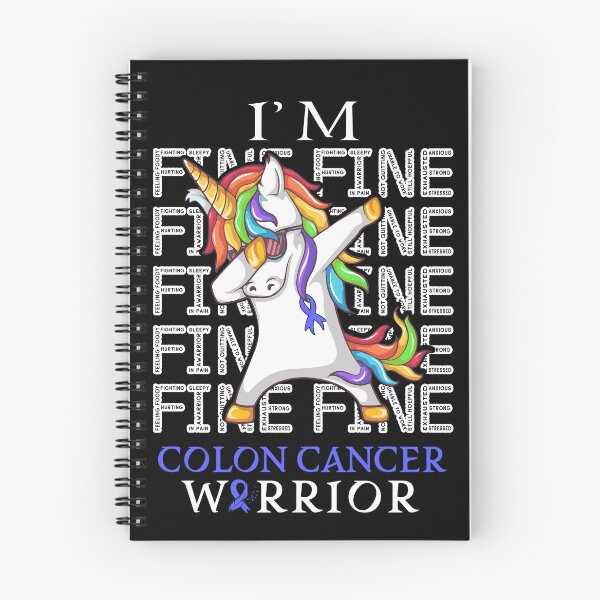 Item preview, Unicornio Colon Cancer Warrior Estoy bien Conciencia del cáncer de colon designed and sold by Hatjar.