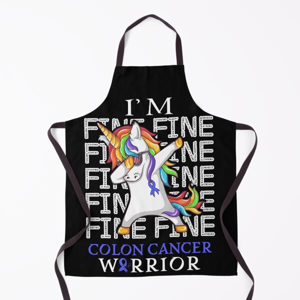 Item preview, Unicorn Colon Cancer Warrior I'm Fine Colon Cancer Awareness designed and sold by Hatjar.