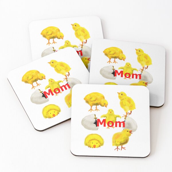 Item preview, Mom with Five Chicks and Cracked Egg Shell designed and sold by VerdeDoodleDuck.
