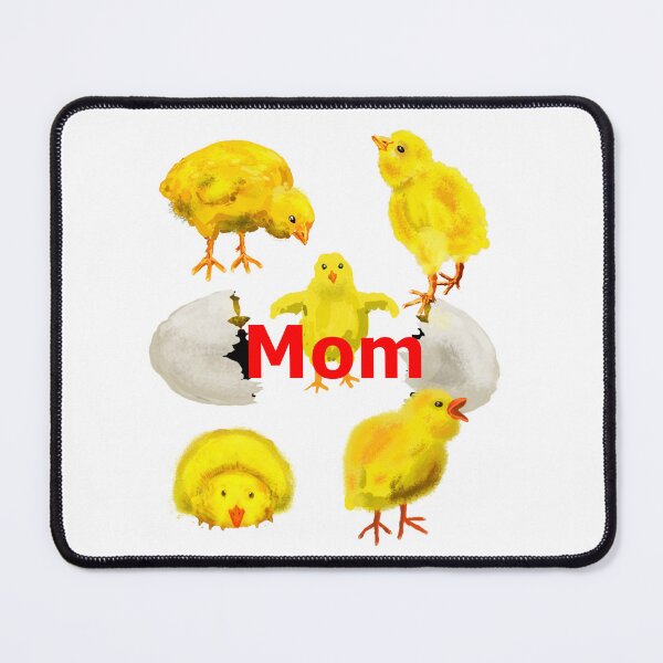Item preview, Mom with Five Chicks and Cracked Egg Shell designed and sold by VerdeDoodleDuck.