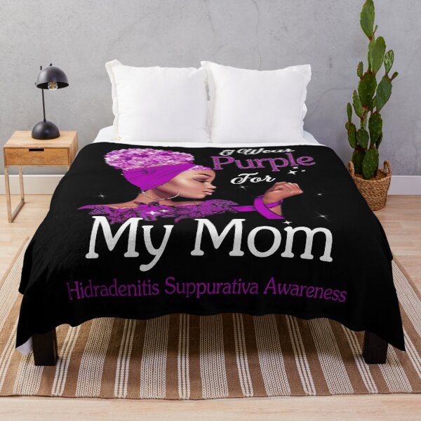 Item preview, Hidradenitis Suppurativa Awareness Black Girl I Wear Purple For My Mom designed and sold by tenjun16.