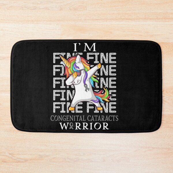 Item preview, Unicorn Congenital Cataracts Warrior I'm Fine Congenital Cataracts Awareness designed and sold by Hatjar.
