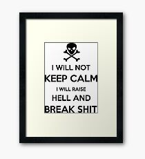 Funny, Crazy Framed Print