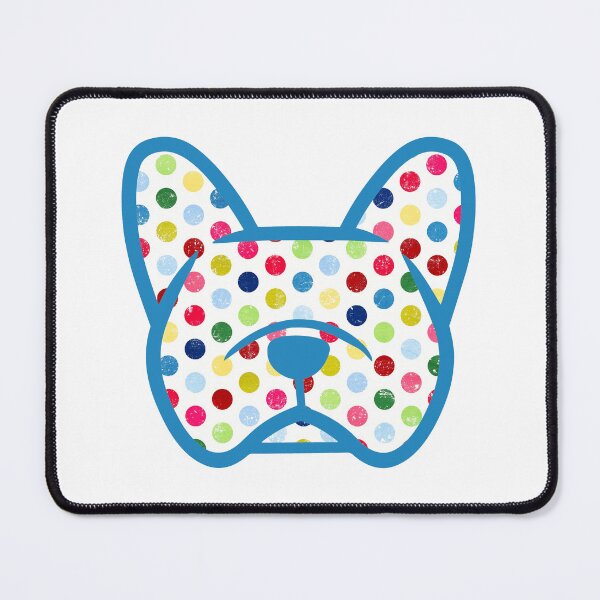 Item preview, French Bulldog sticker - polka dots blue - Frenchie gift - Frenchie Bulldog mom - Bulldog brother - Bulldog sister designed and sold by smooshfaceutd.