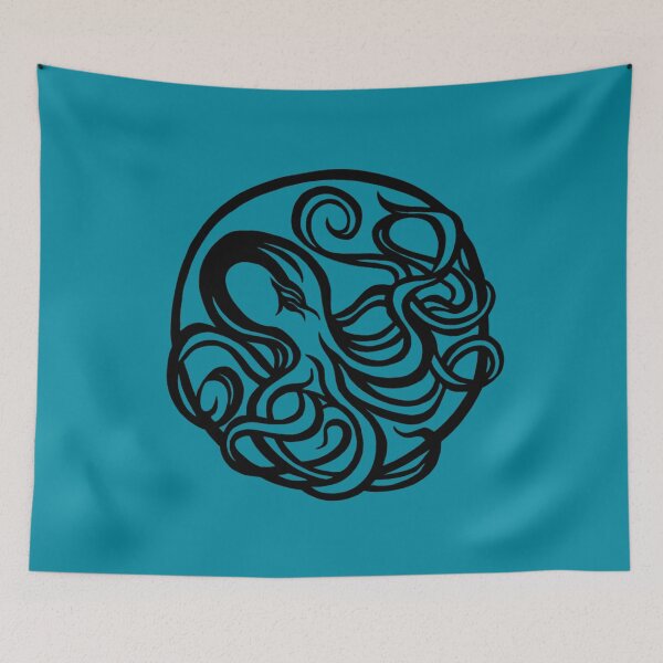 Item preview, Octopus Circle | Kraken Design designed and sold by Monochromatics by Corie Mae Dark.