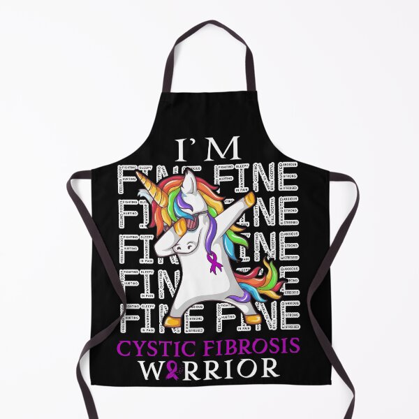Item preview, Unicorn Cystic Fibrosis Warrior I'm Fine Cystic Fibrosis Awareness designed and sold by Hatjar.