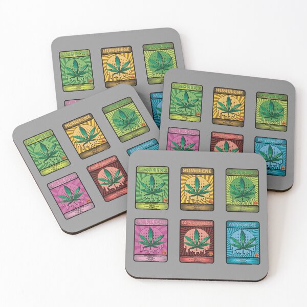 Item preview, The Most Common Cannabis Terpenes and their Benefits and Effects Stoner Art StickerPack designed and sold by YomeHayin.