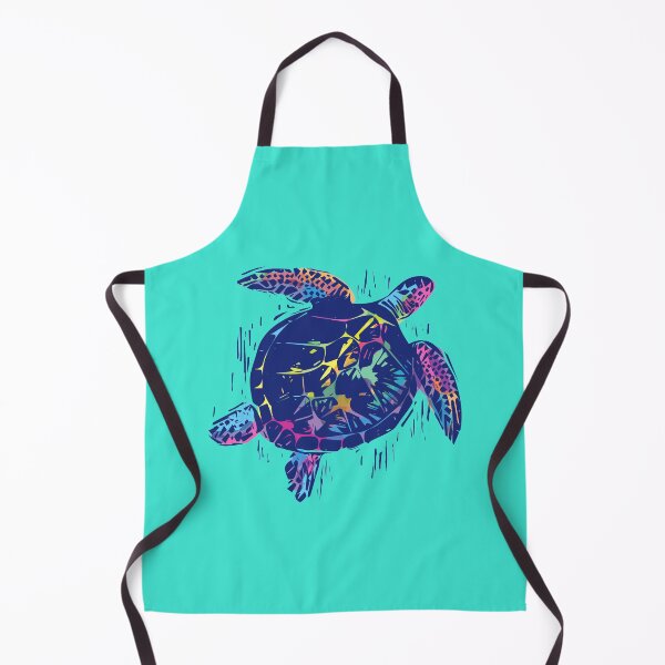 Item preview, Festive Sea Turtle - Digital Linocut designed and sold by BlueSkyTheory.