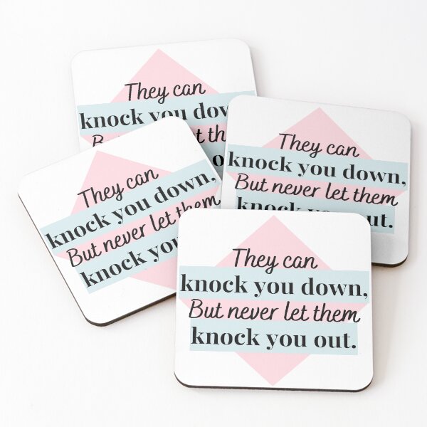 Item preview, They Can Knock You Down, But Never Let Them Knock You Out Pink & Blue designed and sold by Hear4theEars.