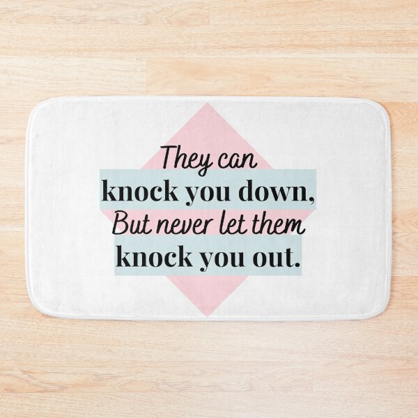 Item preview, They Can Knock You Down, But Never Let Them Knock You Out Pink & Blue designed and sold by Hear4theEars.