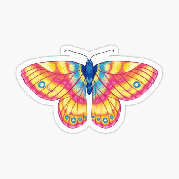 Pansexual Butterfly Sticker For Sale By Mmurray17 Redbubble 