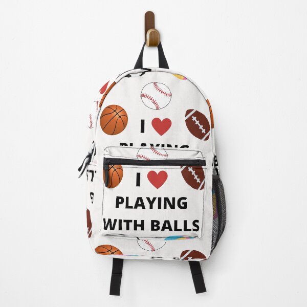 Item preview, I love playing with balls - sports - funny hilarious baseball soccer football basketball, beachball designed and sold by Lu &  Partners.