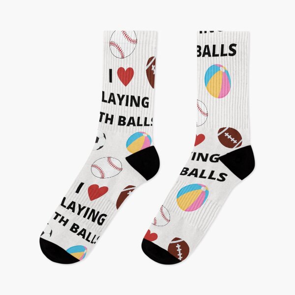 Item preview, I love playing with balls - sports - funny hilarious baseball soccer football basketball, beachball designed and sold by Lu &  Partners.