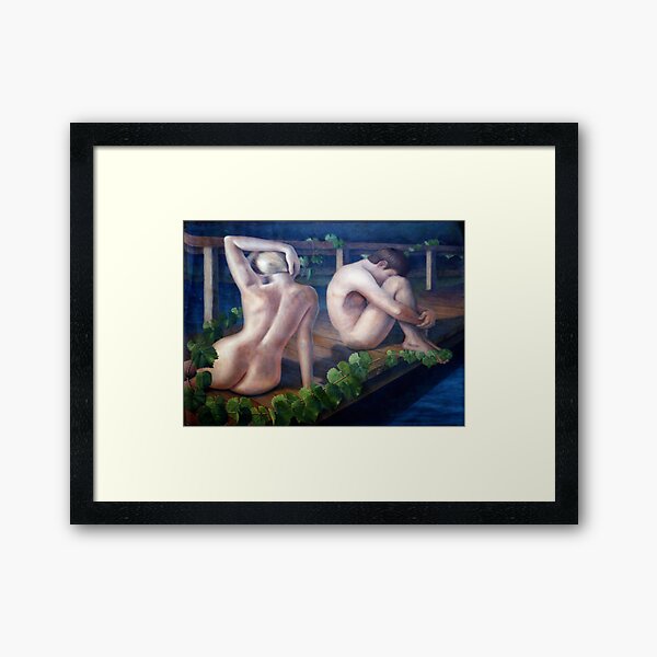 Alone - Oil painting by Avril Thomas - South Australian Artist Framed Art Print