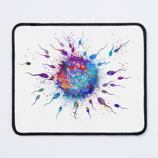 Item preview, Human Fertilization Watercolor Egg and Sperm Watercolor Painting designed and sold by LotusGifts.