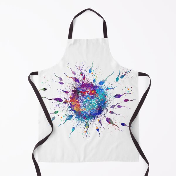 Item preview, Human Fertilization Watercolor Egg and Sperm Watercolor Painting designed and sold by LotusGifts.