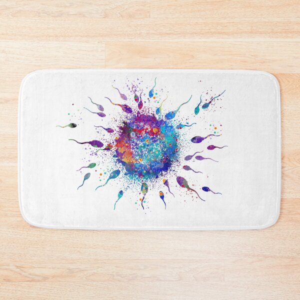 Item preview, Human Fertilization Watercolor Egg and Sperm Watercolor Painting designed and sold by LotusGifts.