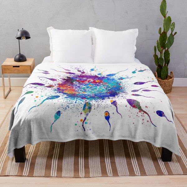 Item preview, Human Fertilization Watercolor Egg and Sperm Watercolor Painting designed and sold by LotusGifts.