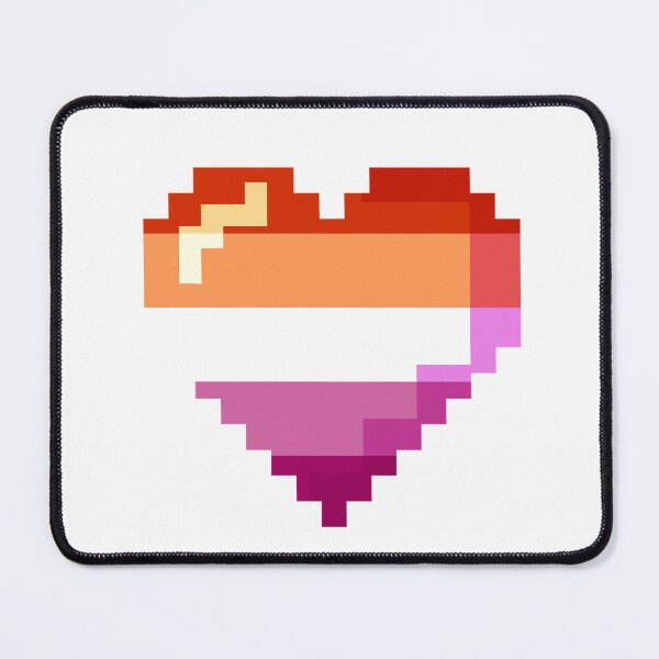 Item preview, LGBTQIA+ Lesbian WLW Pixel Heart Sticker designed and sold by callmehani.