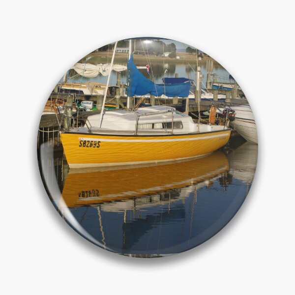 Item preview, Yellow Yacht Reflection - Photography by Avril Thomas - Adelaide Artist designed and sold by AvrilThomasart.