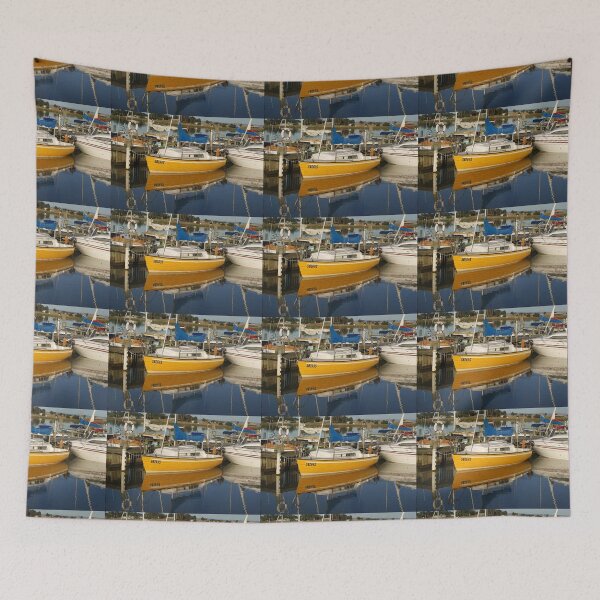 Item preview, Yellow Yacht Reflection - Photography by Avril Thomas - Adelaide Artist designed and sold by AvrilThomasart.