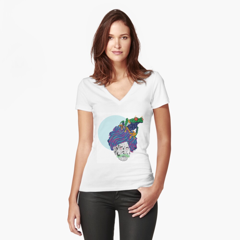 Artikel-Vorschau von Tailliertes T-Shirt mit V-Ausschnitt, designt und verkauft von Rektozhan.