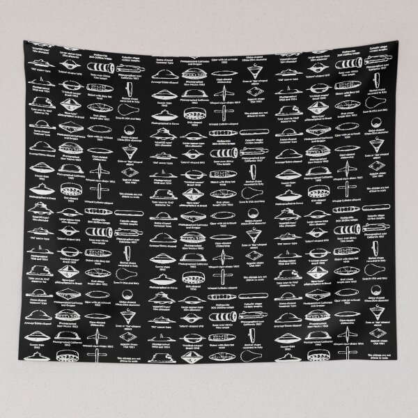 Item preview, UFO Types Chart White  designed and sold by TinaEll3522424.