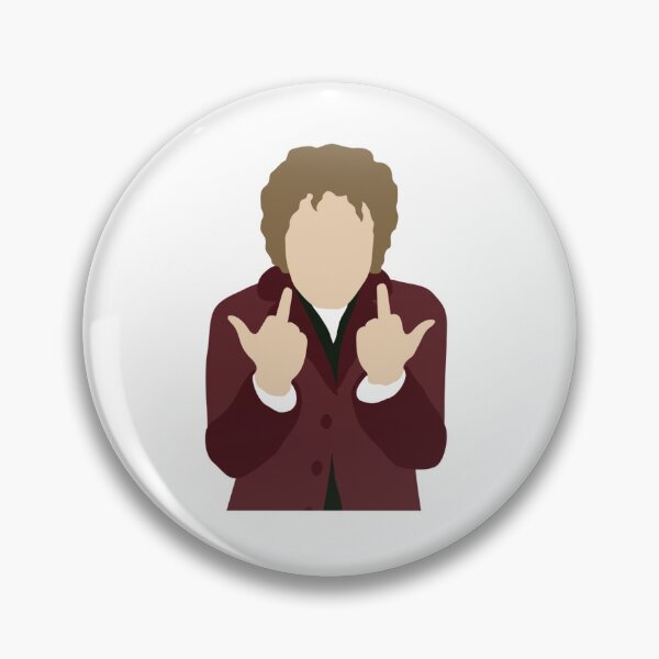 Item preview, Bilbo Baggins Martin Freeman Flipping Off Bird silueta minimalista designed and sold by AimeeHaynes02.