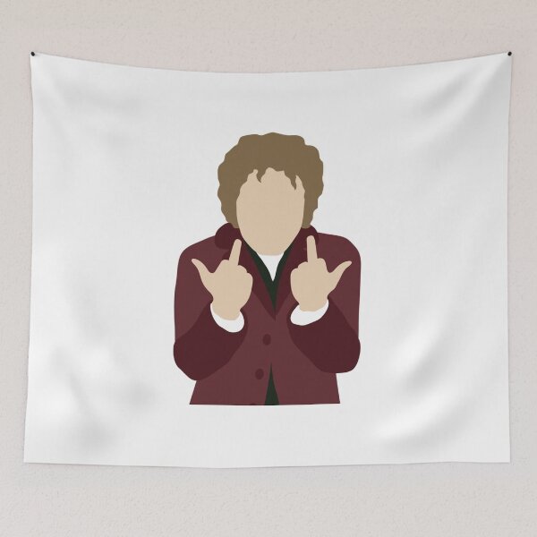 Item preview, Bilbo Baggins Martin Freeman Flipping Off Bird minimalist silhouette   designed and sold by AimeeHaynes02.