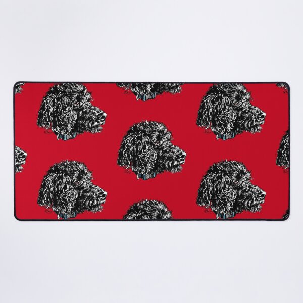 My Best Friend (Black on red) Desk Mat