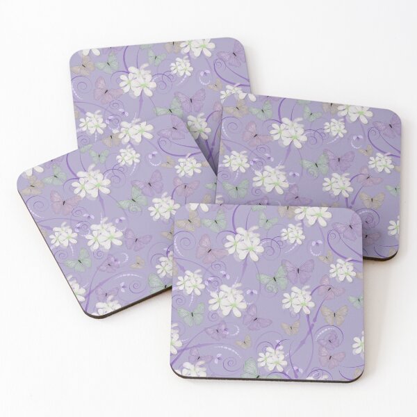 Item preview,  Butterflies and Flowers purple designed and sold by ChantalDesign.