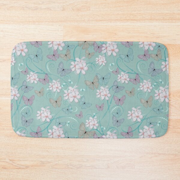 Item preview, Butterflies and Flowers Green designed and sold by ChantalDesign.