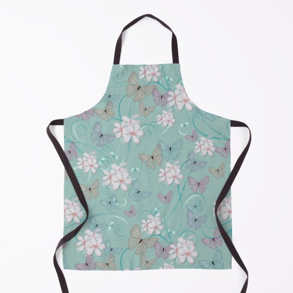 Item preview, Butterflies and Flowers Green designed and sold by ChantalDesign.