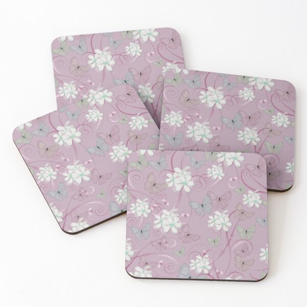 Item preview, Butterflies and Flowers Pink designed and sold by ChantalDesign.