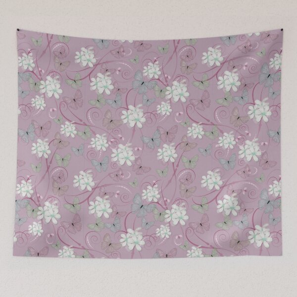Item preview, Butterflies and Flowers Pink designed and sold by ChantalDesign.