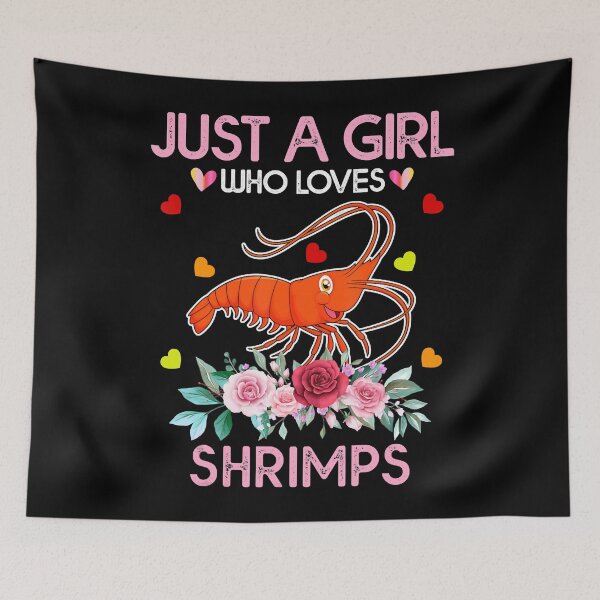 Item preview, Shrimp Kids Gift Just A Girl Who Loves Shrimps Sticker designed and sold by EsperanNuno.