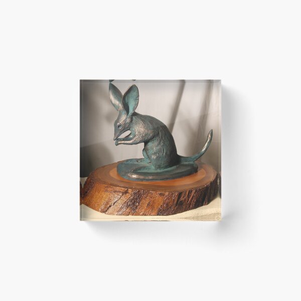 Bilby - sculpture by Avril Thomas - South Australian Artist Acrylic Block
